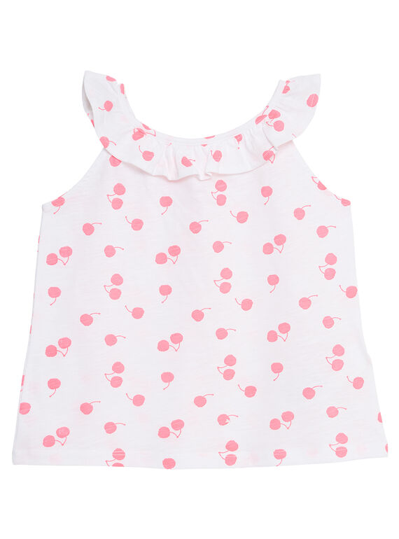 Tanktop mit Rüschenausschnitt und Pünktchen-Aufdruck JAJODEB2 / 20S901T2D27000