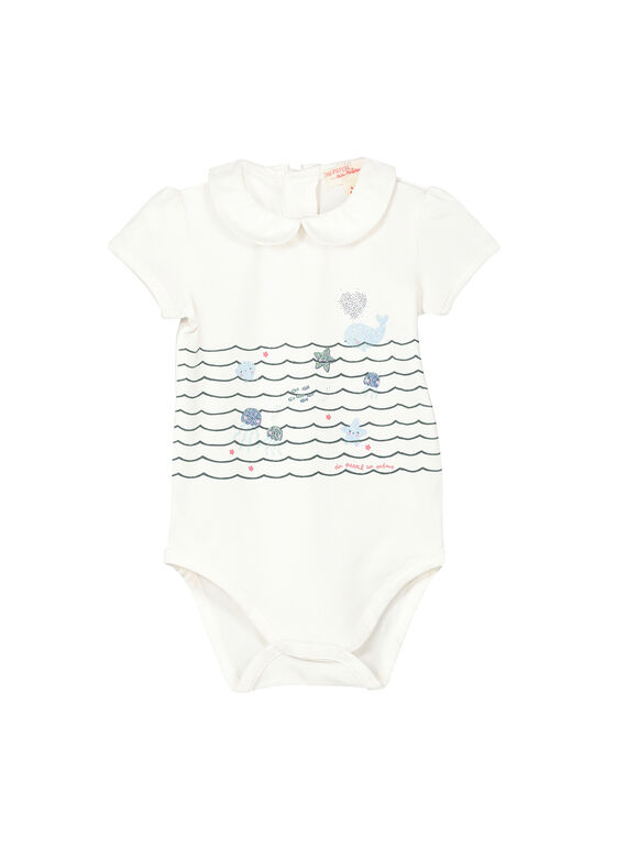 Baby-Body mit kurzen Ärmeln für Mädchen FINEBOD / 19SG09B1BOD000