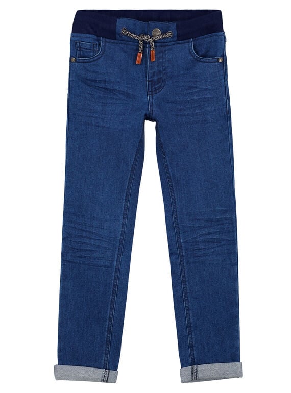 Ultra-Stretch Jeans mit elastischem Strickbund + Knopf GOSANJEAN / 19W902C1JEAP274