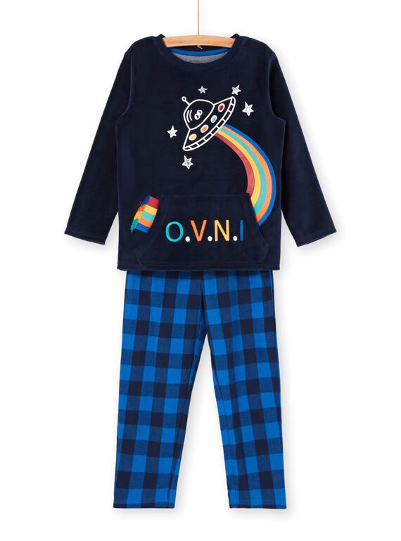 Pyjama-T-Shirt und Hose navy blau Kind Junge LEGOPYJSPA / 21SH125BPYJ705