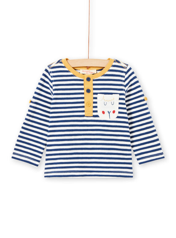 Baby Boy Langarm gestreift Roll Up T-Shirt MUJOTUN2 / 21WG1024TML713