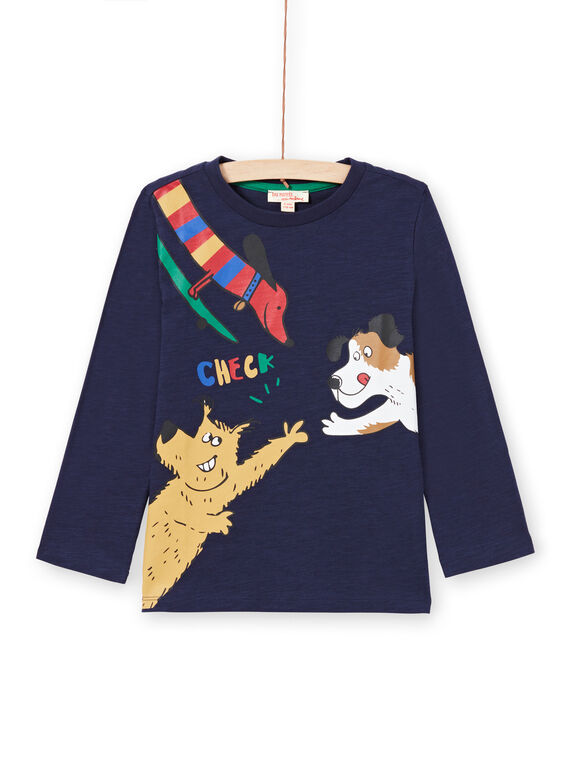Jungen-T-Shirt in Marineblau MOMIXTEE5 / 21W902J4TML717