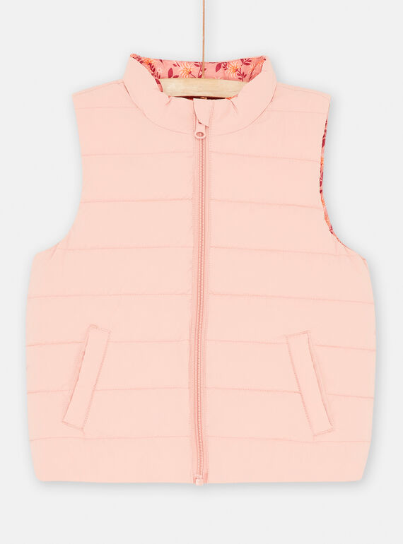 Ärmellose rosa Wende-Daunenjacke ohne Ärmel SAPANDOUNEX / 23W901C5D3ED329