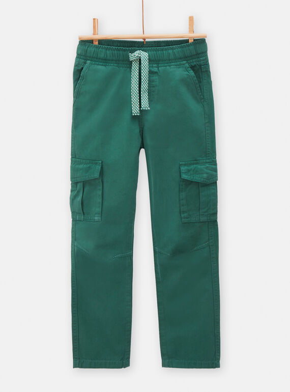 Cargohose in Flaschengrün für Jungen TOJOPAMAT2 / 24S90282PANG611