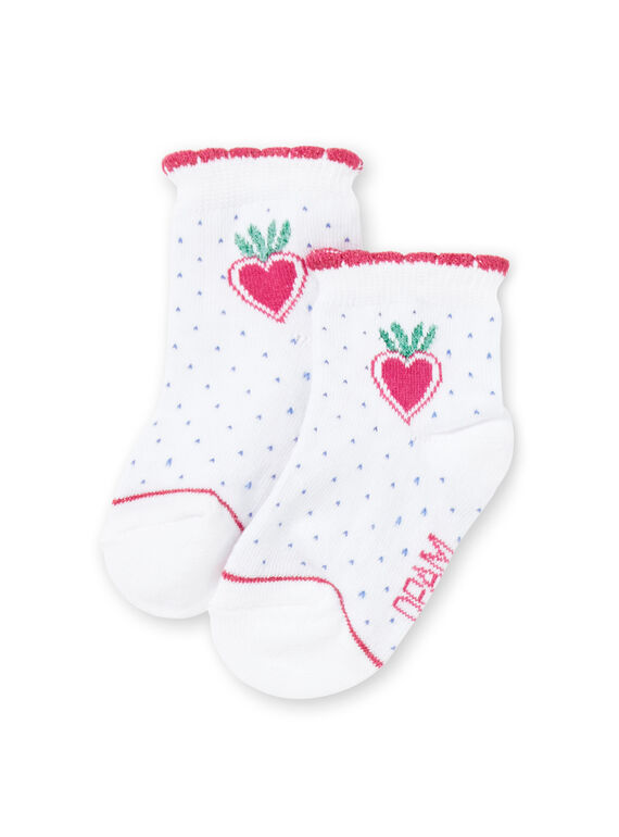 Weiße Socken mit Regenbogenmuster JYAMARCHO / 20SI01P1SOQ000