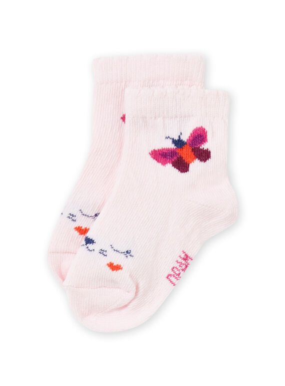 Baby Mädchen nackt rosa Schmetterling Socken MYIPASOQ / 21WI09H1SOQD319