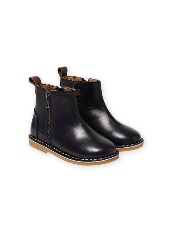 Marineblaue Stiefel Kind Junge MOBOOTCHELSEA / 21XK3671D0D070
