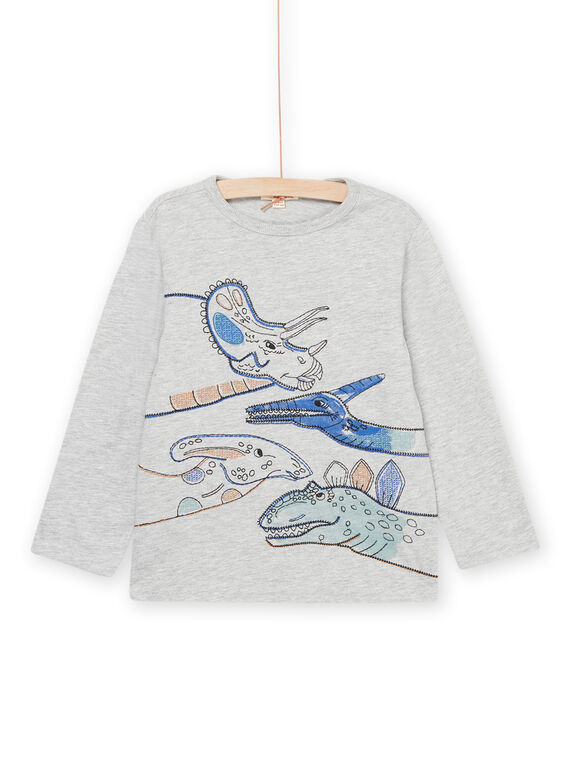 Langärmeliges T-Shirt mit Dinosaurier-Motiv. POMENTEE1 / 22W902U4TMLJ922
