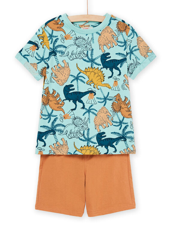 T-Shirt und Shorts mit Dinosaurier-Print ROPLAENS3 / 23S902P3ENS204