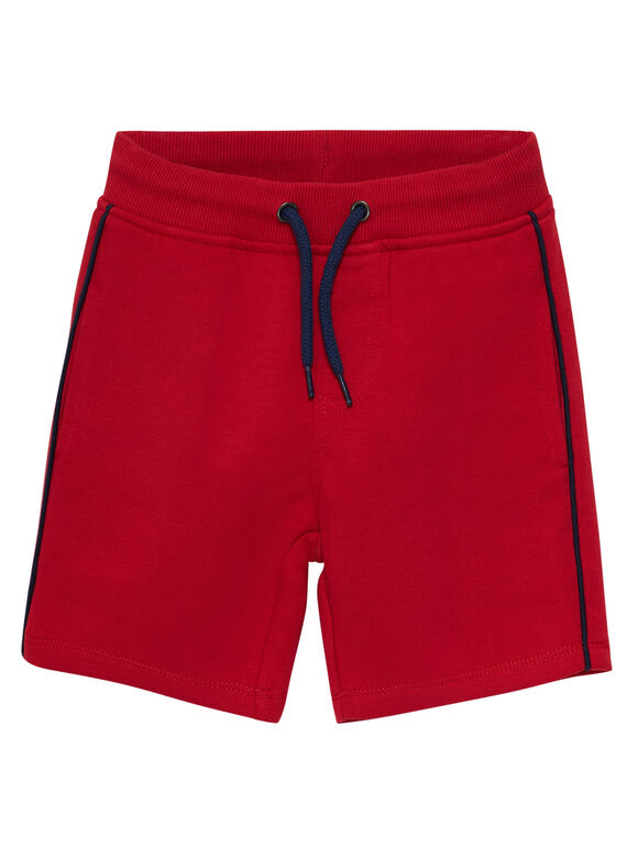 Rote Basic-Bermudas aus Molton für Jungen JOJOBER4 / 20S90251D25F505