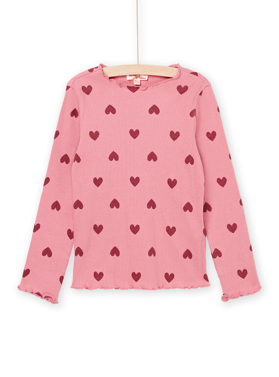 Langarmshirt rosa in RIB PAJOUTEE6 / 22W901B4TMLD318