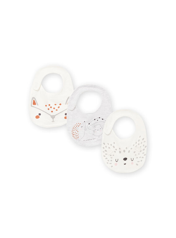 Set aus 3 bedruckten Baby-Lätzchen gemischt MOU1BAV3 / 21WF4242BAV001