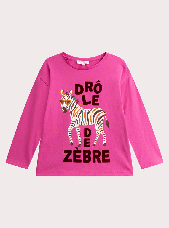 T-Rosa zebra animation shirt für mädchen  VAKOTEE4 / 24W90131TML030