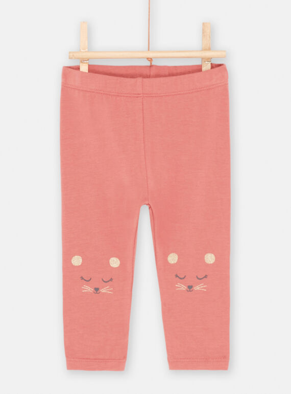 Leggings in Blush-Pink mit Mäusemuster, Baby, Mädchen SYIFORLEG / 23WI09K1CALD300