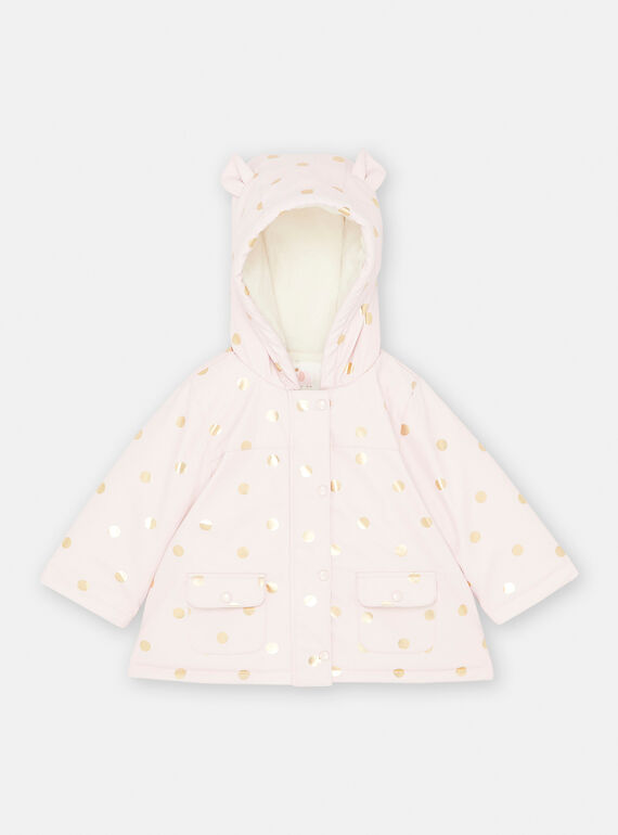 Regenmantel in Dragee-Rosa mit Pünktchenmuster, Baby, Mädchen SIFORIMP / 23WG09D2IMPD310