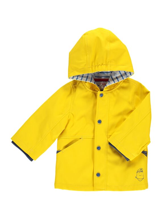 Baby boys' hooded raincoat CUKLEIMP / 18SG10D1IMP102