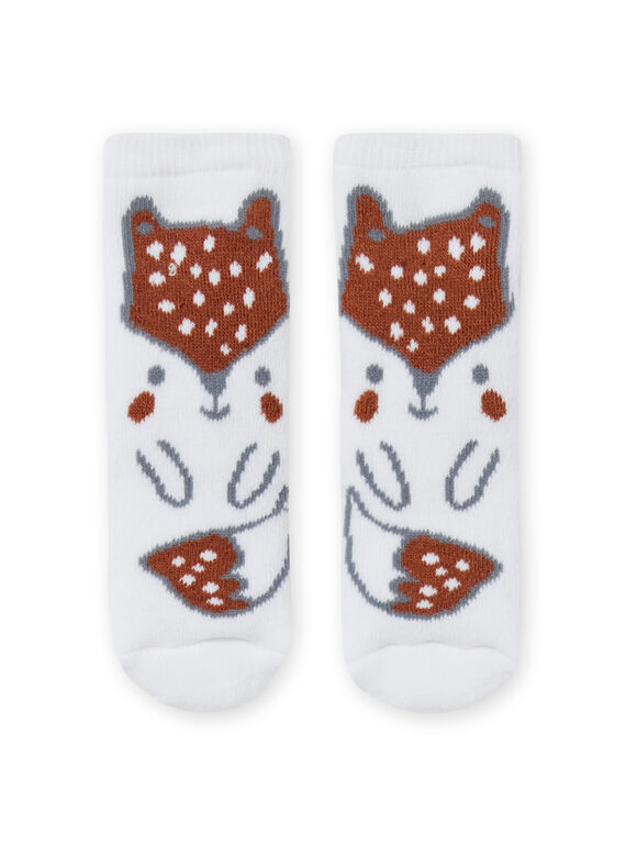 Socken mit Fuchsmuster für Jungen MOU1CHO2 / 21WF4141SOQ001