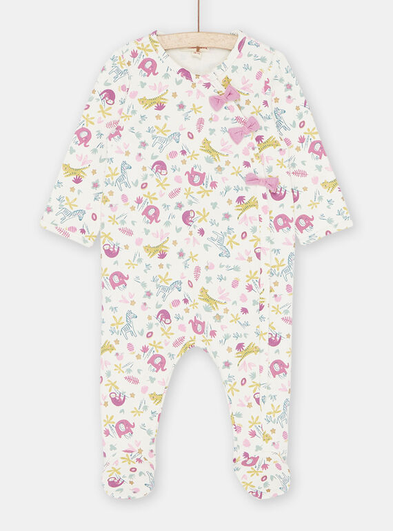 Ecru Strampler mit Dschungelprint, Baby, Mädchen SEFIGREPAN / 23WH1333GRE001