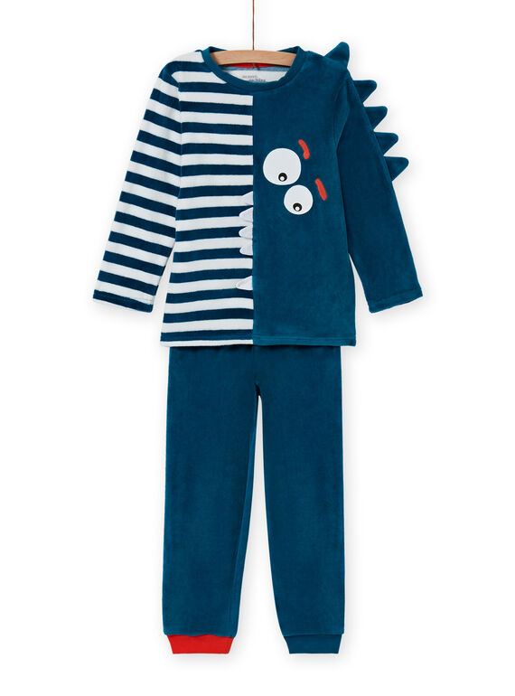 Blau phosphoreszierendes Pyjama-Set mit Krokodil-Muster für Jungen MEGOPYJVER / 21WH1231PYJC225