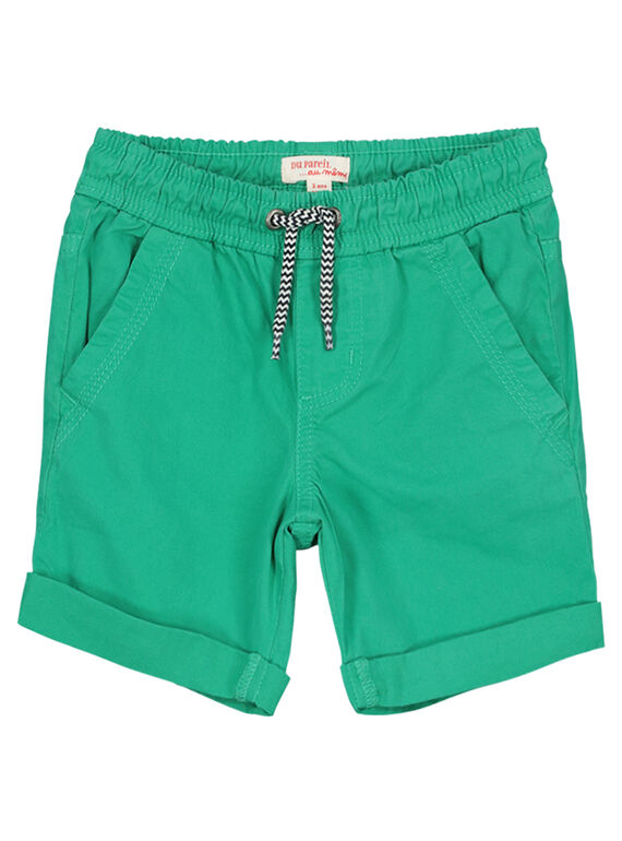 Grüne Shorts aus Baumwolle für Jungen FOJOBERMU1 / 19S902G1D25G619