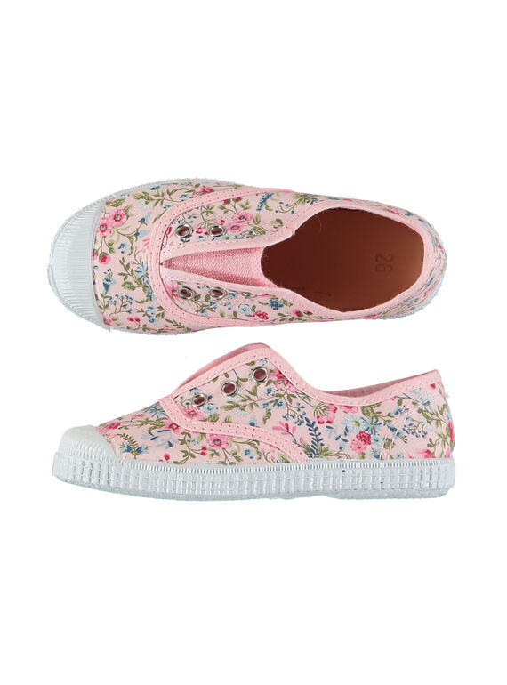 Turnschuhe aus Canvas mit Blumendruck für Mädchen FFTENFLEU / 19SK35B3D16030