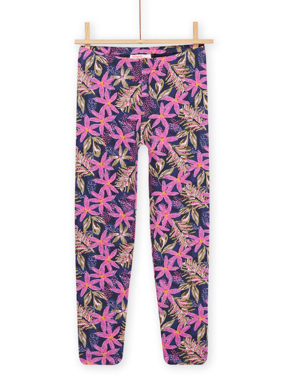 Leggings mit schwarzem Blumenmuster PYAKALEG / 22WI01L1CALC211