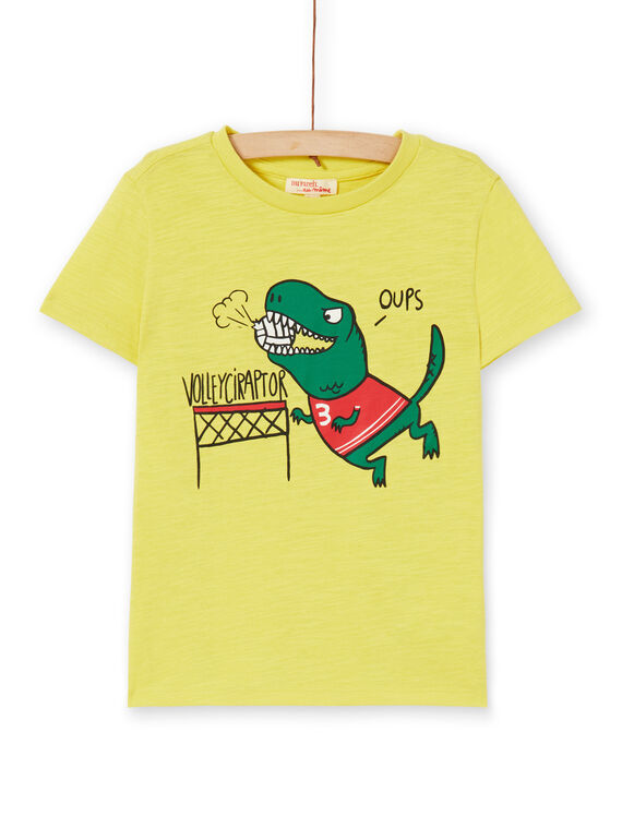 Gelbes Baumwoll-T-Shirt für Jungen LOJOTI5 / 21S90234TMCB102