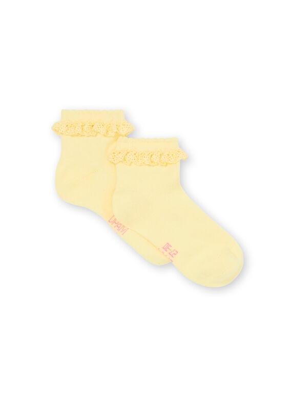 Gelbe Socken Kind Mädchen LYAJAUSOCK / 21SI01O1SOQ116