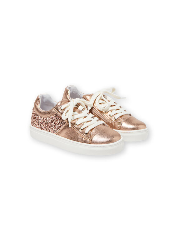 Gold Turnschuhe rosa Kind Mädchen LFBASGOLD / 21KK3533D3FK009