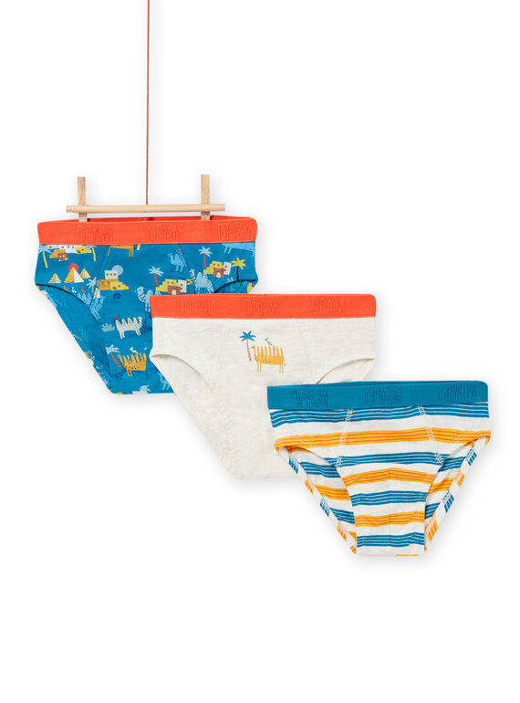 3er-Set sortierte Slips für Kinder Jungen NEGOSLICHA / 22SH12J1D5LA010
