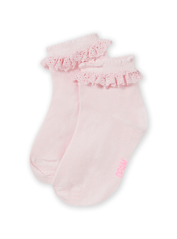 Blassrosa Spitzensocken für Mädchen MYAESCHOD3 / 21WI01E5SOQ307