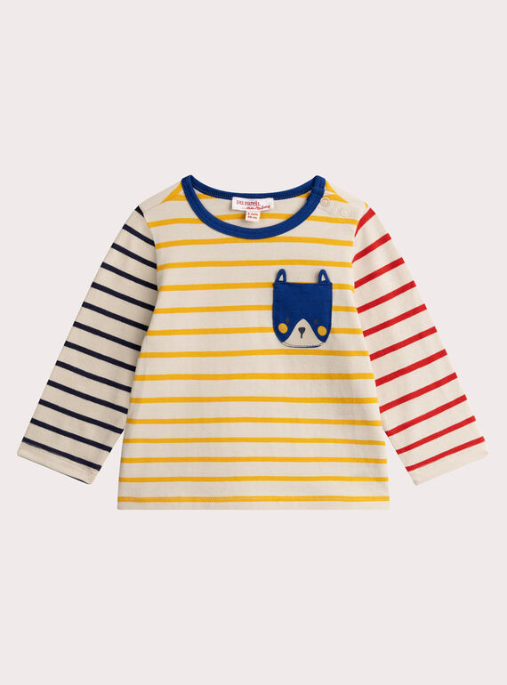 Gestreiftes T-Shirt mit langen Ärmeln für Baby Jungen  VUROTEE2 / 24WG10P2TMLB107