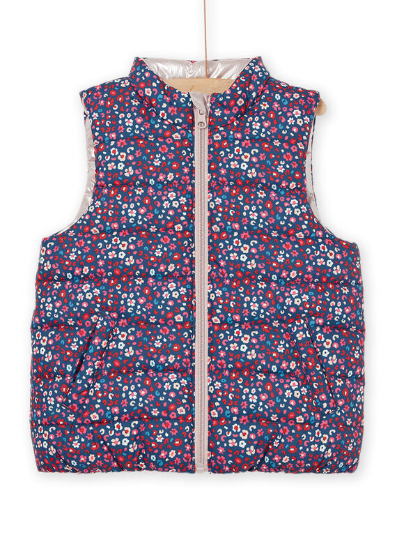 Ärmellose, wendbare Daunenjacke mit Blumenmuster PABIDOUNEX / 22W901F5D3EC220