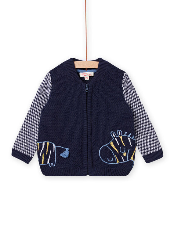 Baby Junge tintenblaue Weste NUSOGIL / 22SG10Q1GILC214