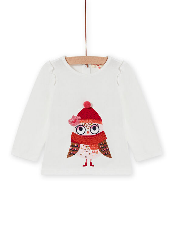 Baby Girl Langarm T-Shirt Eule MIFUNTEE / 21WG09M1TML001