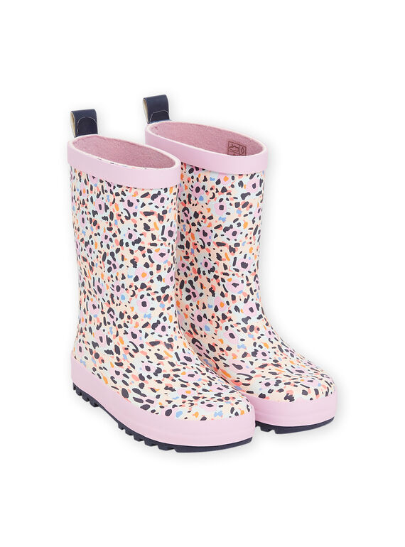Ausgefallene Regenstiefel Kind Mädchen bunt gemustert NAPLUITACH / 22KK3562D0C030