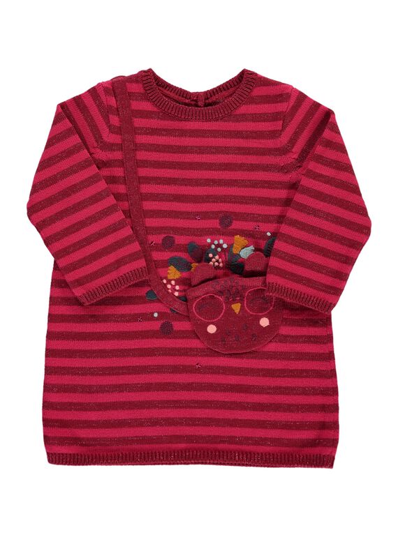 Baby girls' sweater dress DIPINROB3 / 18WG09P2ROB099