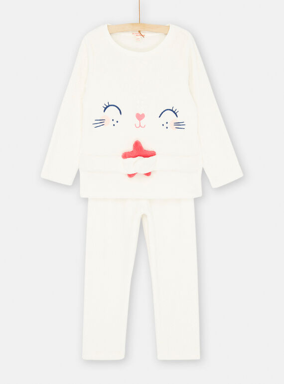 Ecru Pyjama-Set mit Pünktchenmuster SEFAPYJSKY / 23WH1155PYJ001