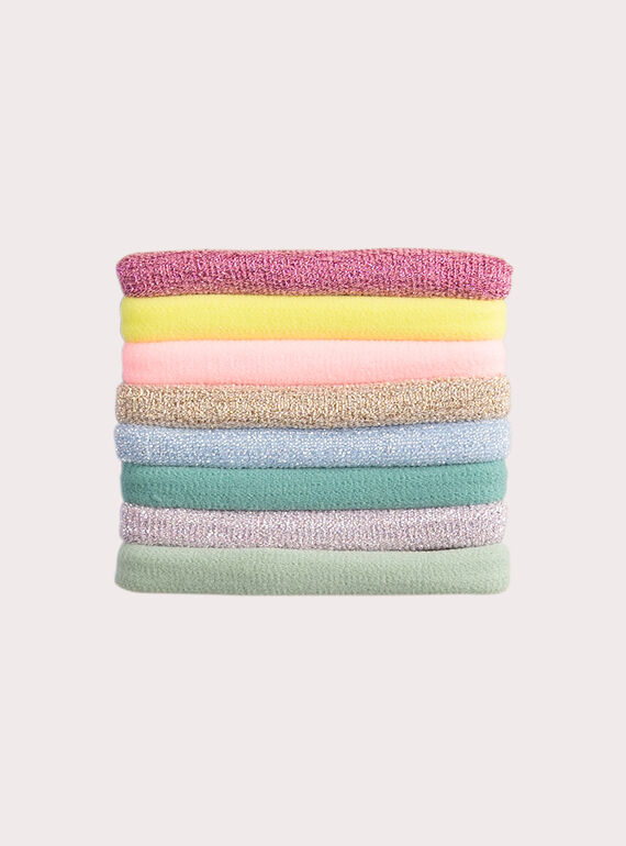 Set aus mehrfarbigen Pastell-Gummibändern für Mädchen  VYAJOELA2 / 24WI01L6ELAK008