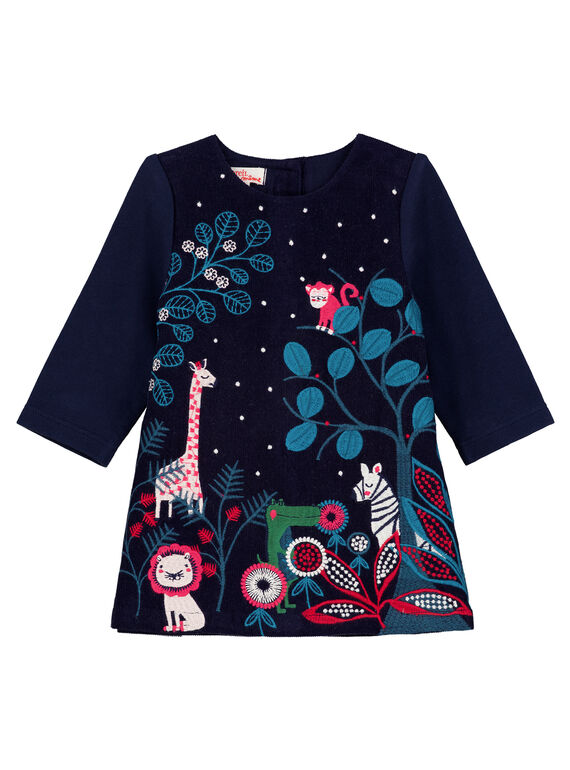 Marineblaues Kleid GITRIROB2 / 19WG09J2ROB070