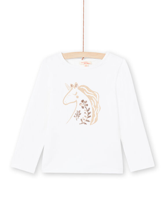 Mädchen-T-Shirt in Ecru MAJOYTEE3 / 21W90111TML001