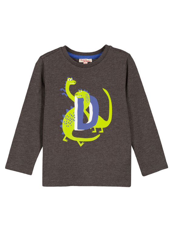 Langarm-T-Shirt Anthrazitgrau meliert GOJOTICHI4 / 19W902L2D32J921