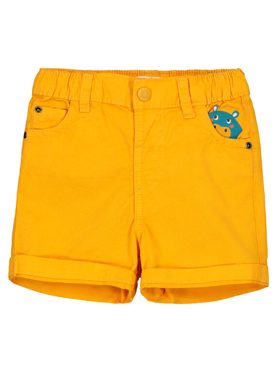 Gelbe Bermudas für Babys Jungen FUTUBER2 / 19SG10F2BER105