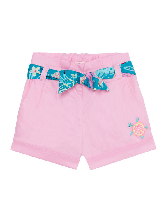 Rosafarbene Baby-Shorts für Mädchen JIQUASHO2 / 20SG09R2SHO318