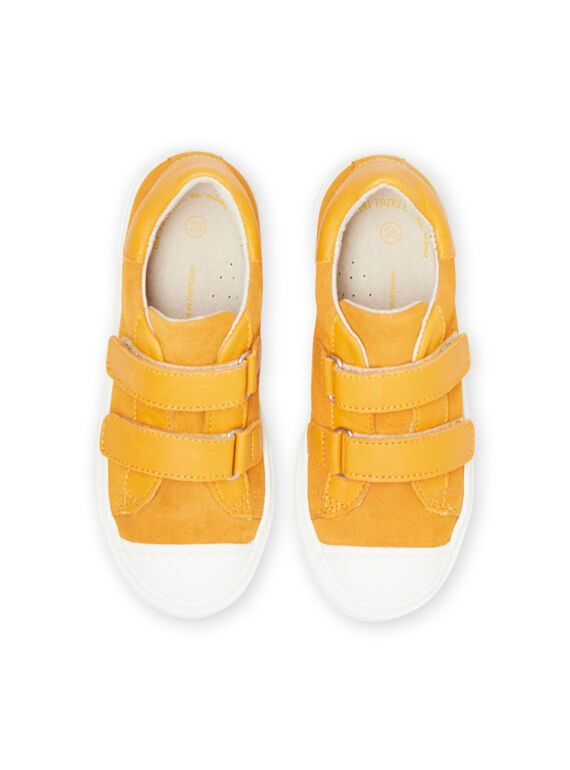 Kind Junge gelbe Leder-Sneakers NOBASVITALI / 22KK3632D3F010