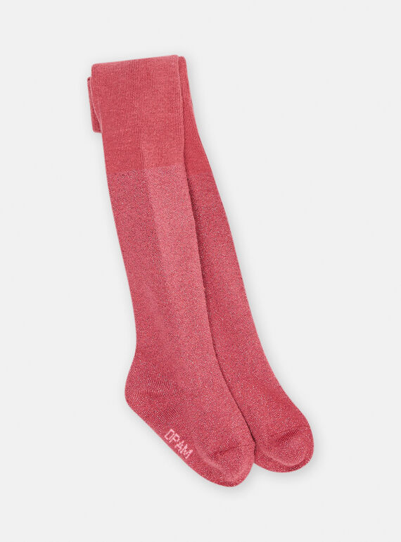 Rosa Strumpfhosen aus Lurex, Baby, Mädchen SYIJOCOLU4 / 23WI09M3COLD304