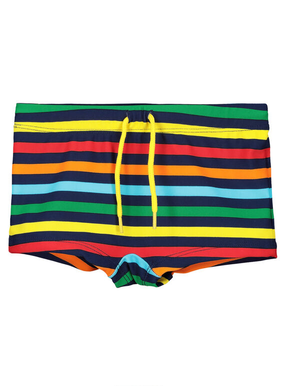 Gestreifte Badeboxershorts für Jungen FYOMERSHO3 / 19SI02E4MAI070