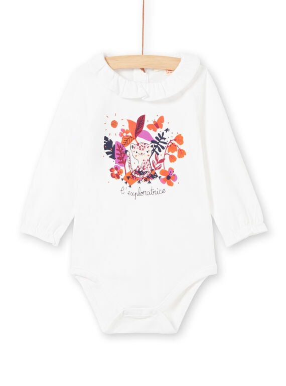 Baby Girl's White and Coloured Bodysuit MIPABOD / 21WG09H2BOD001