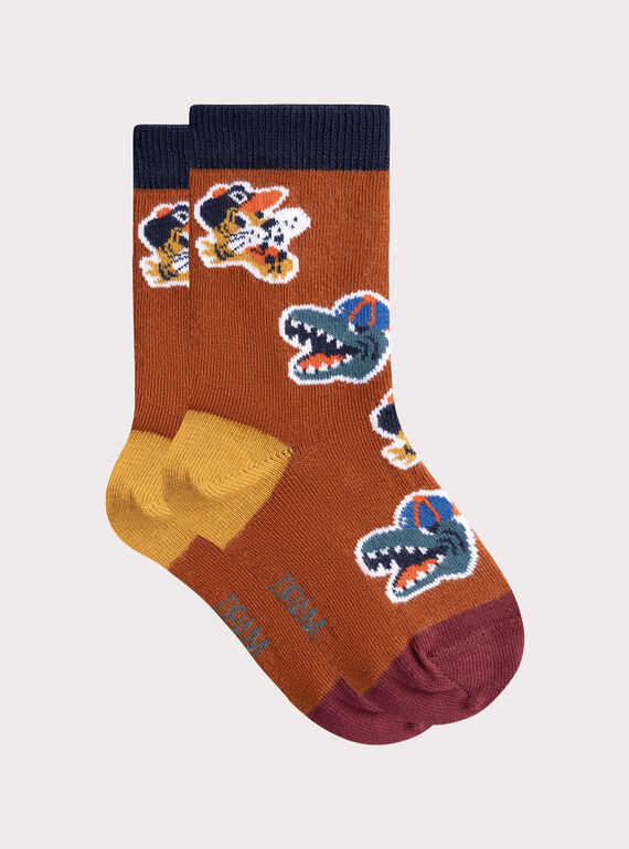 Socken mit Tigermuster für Jungen  VYOJOCHO3 / 24WI02G5SOQ408