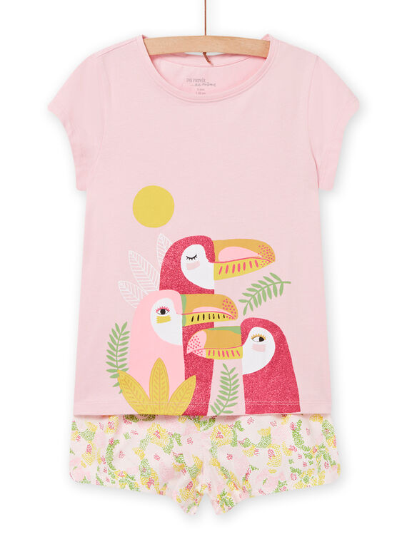 Rosa Pyjama-Set Kind Mädchen NEFAPYJTOU / 22SH11HCPYJD328